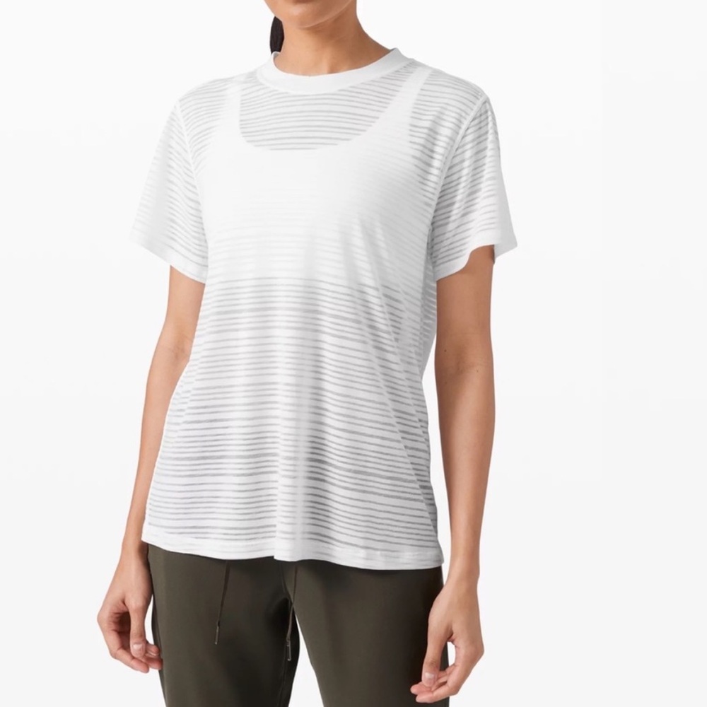 Lululemon All Yours Boyfriend Tee. Size 4. White. Great condition!